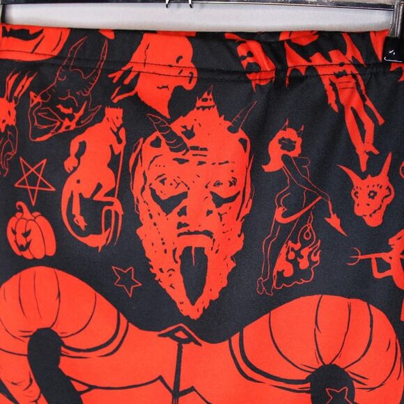 Black and Red Gothic Halloween Mini Skirt - Picture 4 of 4